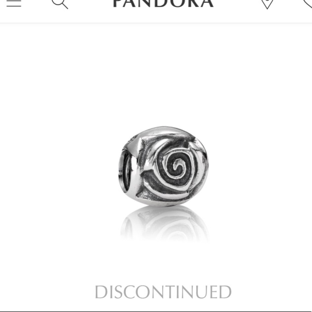 "Silver rose" Pandora charm